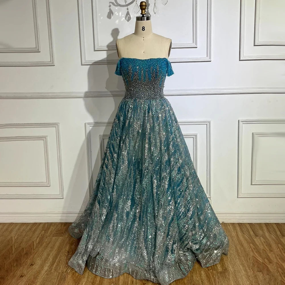 Serene Hill Pink Spaghetti Strap A Line Beaded Luxury Dubai Long Evening Dresses Gowns for Woman Wedding Party 2025 LA72507 - SERENE HILL