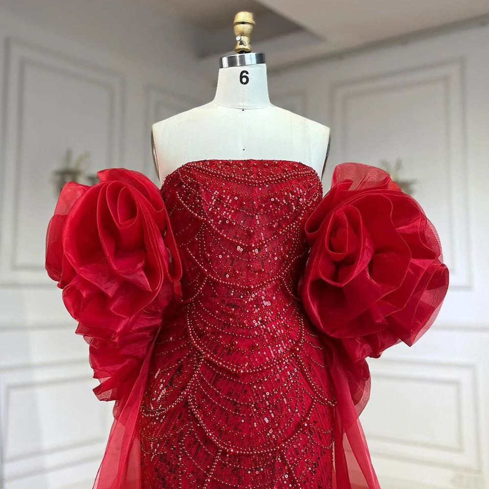 red designer dress Tina Holly Couture Designer TW004 Red Lace Up Back Silky Satin Formal Gown Red / 22 AUS
