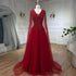 Royal Blue Luxury Dubai Evening Dress with Cape Sleeves LA72315 - SERENE HILL