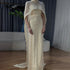 Luxury Dubai Nude Mermaid Long Cape Evening Dress LA72032P - SERENE HILL