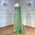 Serene Hill Sexy One Shoulder Split Mint Mermaid Beaded Arabic Evening Dresses Gowns For Woman Wedding Party 2025 LA71859 - SERENE HILL