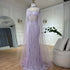 Luxury Dubai Spaghetti Strap Long Nude Mermaid Beaded Cape With Sleeves Evening Dresses Gowns LA72860 - SERENE HILL