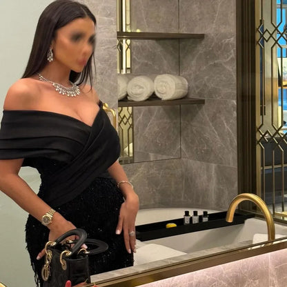 Elegant Off Shoulder Sage Green Dubai Evening Dresses for Women LA72125 - SERENE HILL