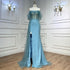 Serene Hill Turquoise Mermaid Elegant Overskirt Evening Dresses Gowns 2025 Beaded For Women Wedding Party 2025 LA71945 - SERENE HILL