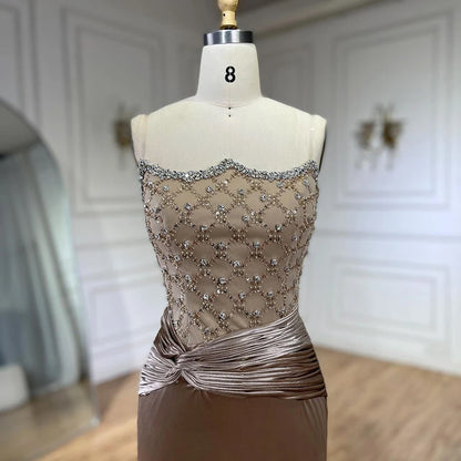 Serene Hill Velvet Mermaid Gown Elegant Beaded Design Arabic inspired Luxe Evening Dress for Women&
