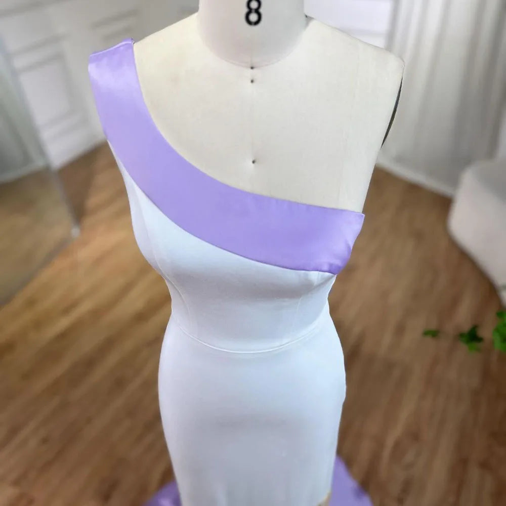 White Lilac Butterfly Luxury Evening Dresses LA72213 - SERENE HILL