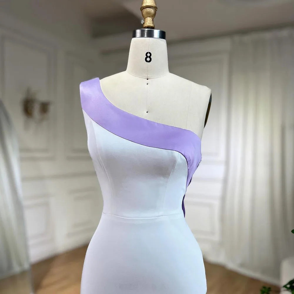 White Lilac Butterfly Luxury Evening Dresses LA72213 - SERENE HILL