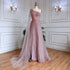 Green One Shoulder Evening Dress with Cape for Wedding Party LA71671 - SERENE HILL