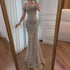 Luxury Arabic Caramel Beaded Mermaid Evening Dress with Pearls SERENE HILL LA72253C - SERENE HILL