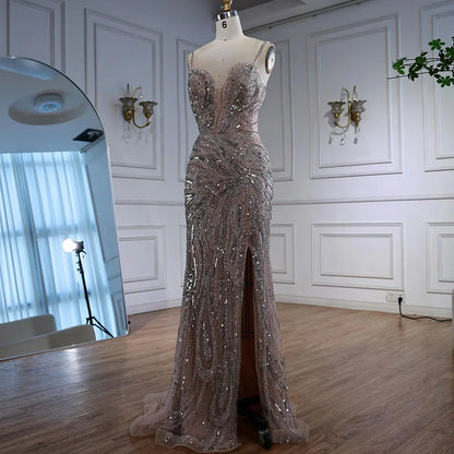 Luxury Mermaid Evening Dress with Split LA72480A - SERENE HILL