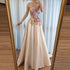 Luxury Chic Arabic Designer Beaded Satin A-Line Evening Dress LA72195B - SERENE HILL