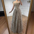 Luxury Sage Green Beaded A-Line Spaghetti Strap Evening Dress LA72805 - SERENE HILL