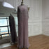 Luxury Silver Nude Beaded Mermaid Evening Dress with Cape LA72484A - SERENE HILL