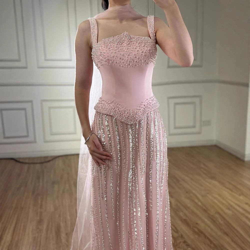 Glamorous Mermaid Evening Dress with Pearls LA73070 - SERENE HILL