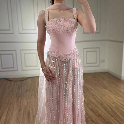 Glamorous Mermaid Evening Dress with Pearls LA73070 - SERENE HILL