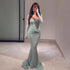 Luxury Turquoise   Beaded Evening Dress with Gloves LA72933 - SERENE  HILL