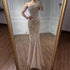 Luxury Nude One Shoulder Long Sleeve Beaded Evening Dress LA73180 - SERENE HILL