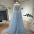Luxury Designer Nude A-Line Crystal Beaded Arabic Evening Dress LA72764 - SERENE HILL