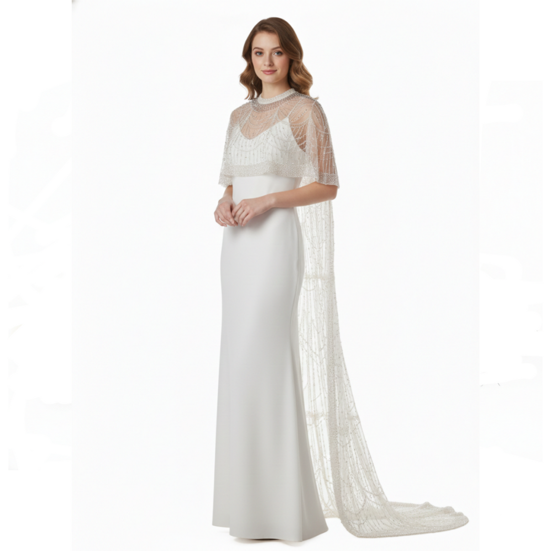 Luxury Beaded Bridal Cape