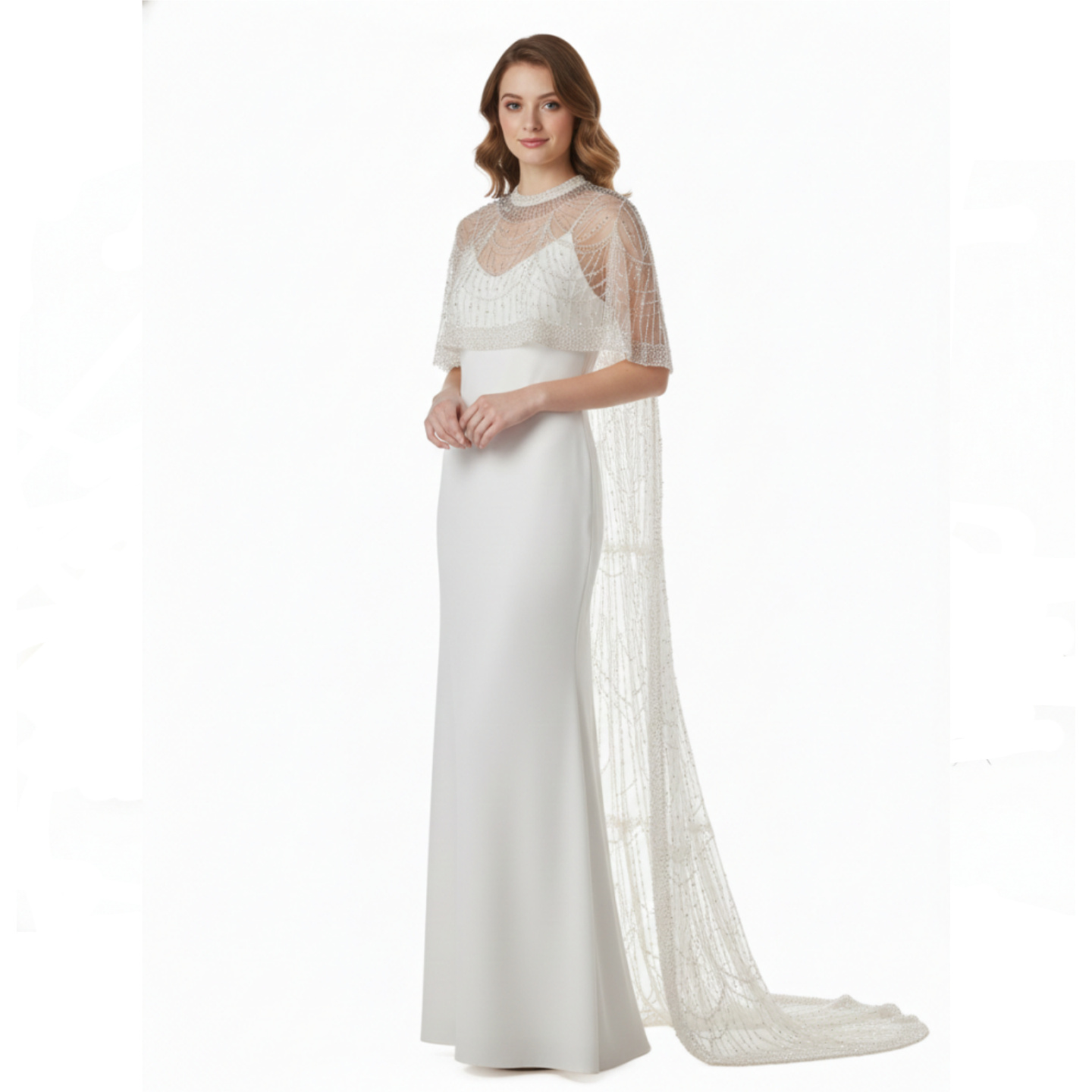 Luxury Beaded Bridal Cape