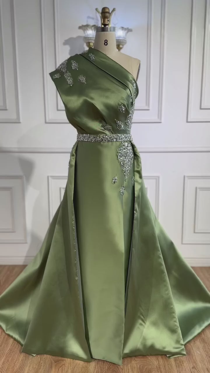 dark green and silver dress Single Shoulder Sequins Ball Gown Silver Quinceanera Dress Sparkly Prom Dress ARD2851