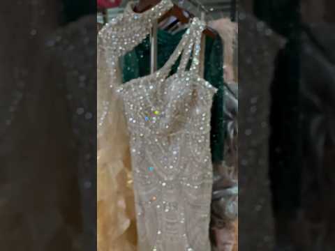 Luxury Nude Crystal One Shoulder Beaded Mermaid Evening Dress LA73533