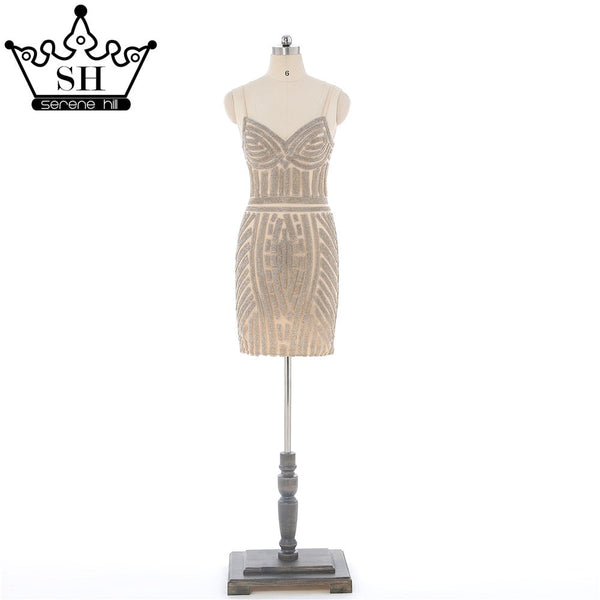 On Sale  no return no refundSale Short Gold Crystal Evening Party Dress Color Tulle Party Long Evening Dress LA6050 - SERENE  HILL