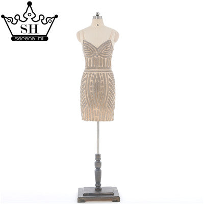 On Sale no return no refundSale Short Gold Crystal Evening Party Dress Color Tulle Party Long Evening Dress LA6050 - SERENE HILL