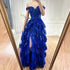 SERENE HILL A-Line/Princess Tulle Lace er Court Train Prom Dress With Ruffles Sequins LA72586 - SERENE HILL