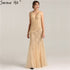 On Sale No Return No Refund Sale Deep-V Luxury Sexy Mermaid Evening Gowns Crystal Beading Elegant Fashion Tulle Evening Dresses Real Photo LA6249 - SERENE HILL