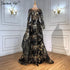 On Sale No Return No Refund 2025 Black V-Neck Fashion New Evening Dresses Sequined Sleeveless Glitter Luxury Evening Gowns Serene Hill LA6552 - SERENE HILL