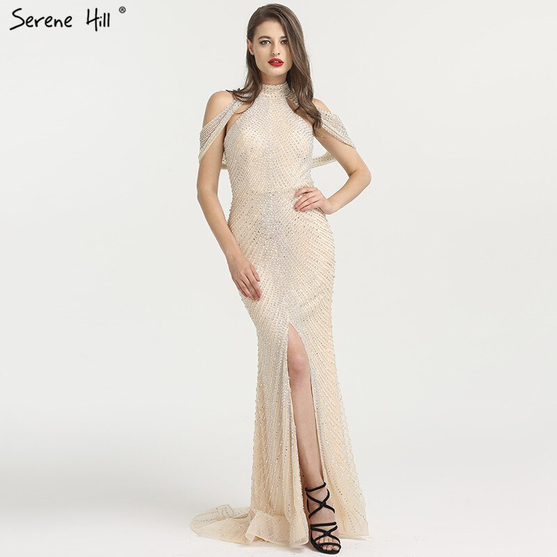 On Sale no return no refund2025 Fashion New Mermaid Evening Dresses Luxury Beading Sequined Sleeveless Formal Evening Gowns Real Photo LA6557 - SERENE HILL