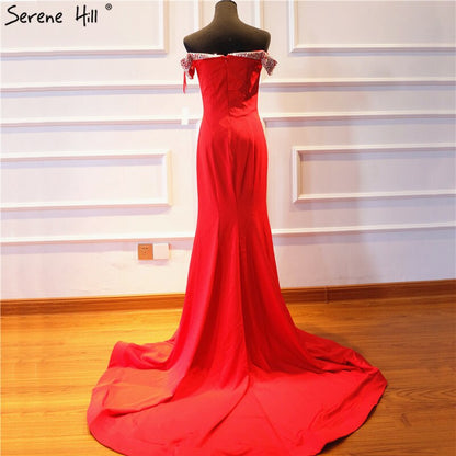 On Sale No Return No Refund 2025 Mermaid Elegant Fashion New Evening Dresses Off Shoulder Sexy Simple Formal Evening Gowns Serene Hill LA6510 - SERENE HILL