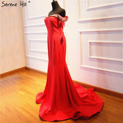 On Sale No Return No Refund 2025 Mermaid Elegant Fashion New Evening Dresses Off Shoulder Sexy Simple Formal Evening Gowns Serene Hill LA6510 - SERENE HILL