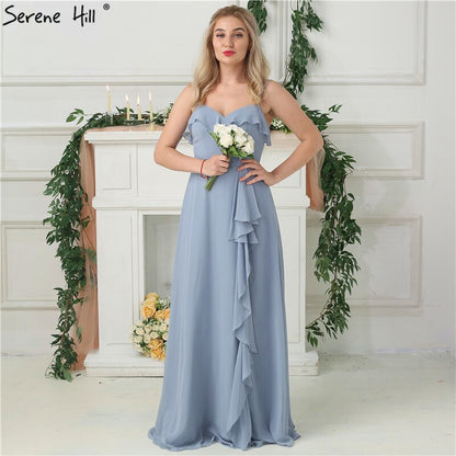 On Sale no return no refundSale 2025 Mint Sleeveless Pleat Sexy Bridesmaid Dresses Chiffon Sleeveless Simple Bride Gowns Real Photo HA2181 - SERENE HILL