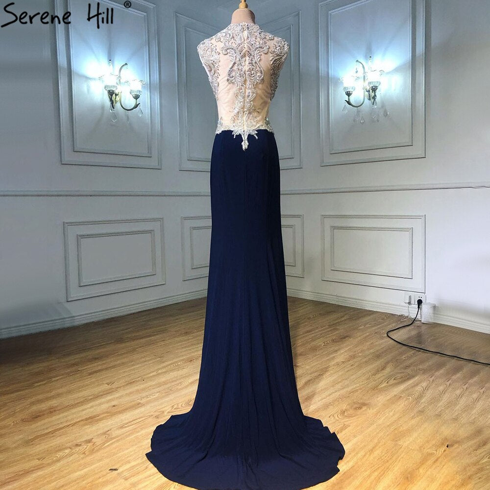 On Sale no return no refundSale 2025 Red Deep V-Neck Sexy Evening Dresses Beading Sleeveless Bride Toasting Evening Gowns Serene Hill LA6680 - SERENE HILL