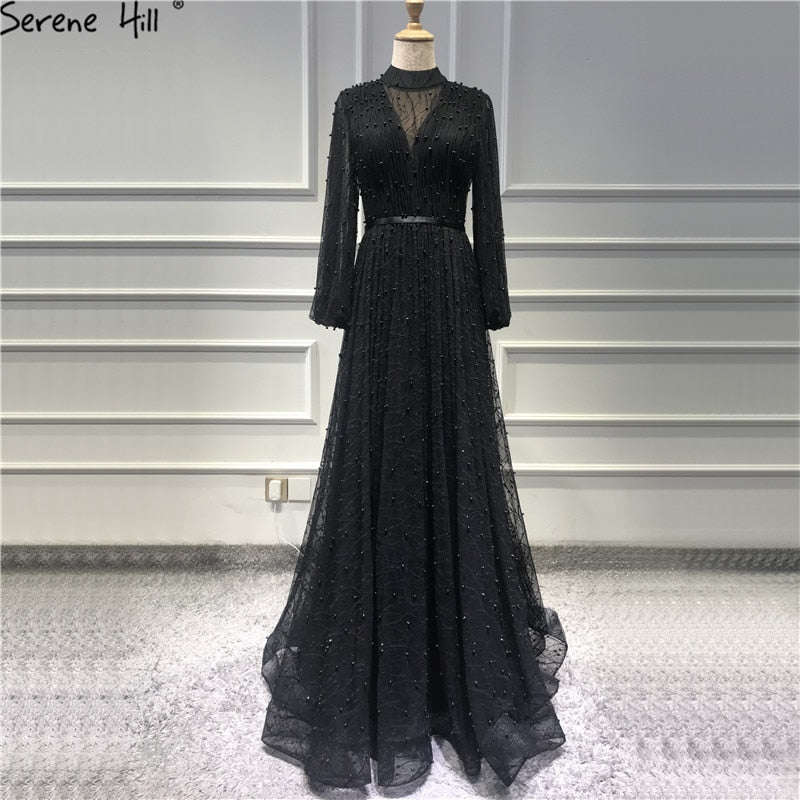 Black Peach Pearls A-Line Evening Dresses 2025 Latest Design Long blush pink / 20W Black Peach Pearls A-Line Evening Dresses 2025 Latest Design Long blush pink / 20W