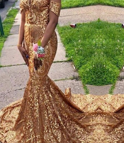 On Sale No Return No Refund Sale Black Sexy African Sequined Sleeveless Mermaid Prom Dresses 2025 Luxury Sexy Prom Gowns Serene Hill LA60935 - SERENE HILL