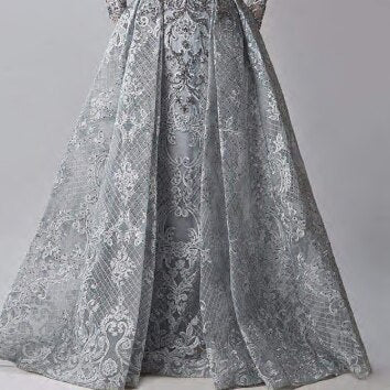 Blue Muslim Beading Mermaid Lace Crystal Design Evening Dresses 2025 Dubai Luxury Plush Size Evening Gowns Serene Hill LA70424 - SERENE HILL