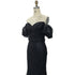 Champagne Short Sleeves Sexy Elegant Cocktail Dress Mermaid Split Cocktail Party Gowns 2025 Serene Hill LA70736S - SERENE HILL