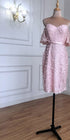 On Sale no return no refundSale Champange Short Sleeves Sexy Elegant Cocktail Dress Handmade Flowers Crystal Cocktail Party Gowns 2025 Serene Hill LA60730 - SERENE HILL
