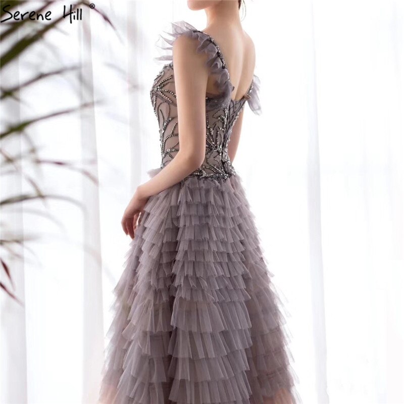 On Sale no return no refundSale Colorful Sleeveless A-Line Sexy Evening Dresses 2025 Tiered Beading Lace Up Formal Dress Design Serene Hill LA70435 - SERENE HILL