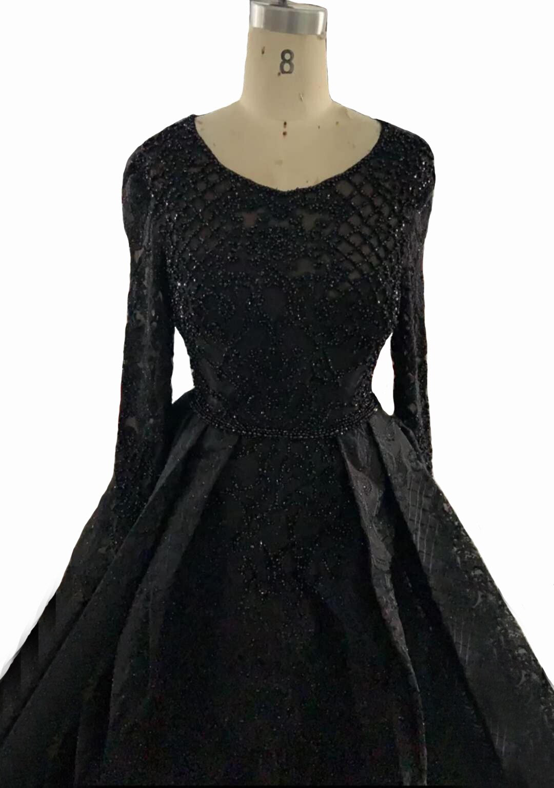 Dubai Blue Muslim Lace Beading Luxury Evening Dresses 2025 Long Plus Size Dress Evening Gowns LA60899 For Women - SERENE HILL