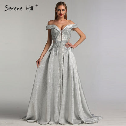 On Sale no return no refundSale Dubai Ivory Sweetheart Crystal Sexy Evening Dresses 2025 Dubai Design Sleeveless Luxury Evening Gowns LA60925 - SERENE HILL
