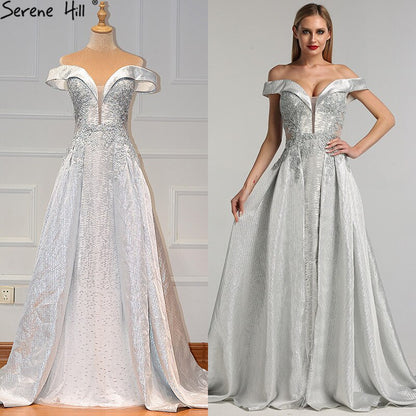 On Sale no return no refundSale Dubai Ivory Sweetheart Crystal Sexy Evening Dresses 2025 Dubai Design Sleeveless Luxury Evening Gowns LA60925 - SERENE HILL