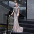 Dubai Luxury High-end Sexy Evening Dresses 2025 Champagne Grey Beading Tassel Formal Dress Serene Hill LA60811 - SERENE HILL