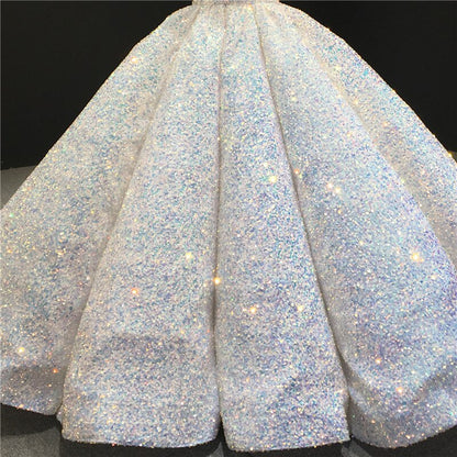 On Sale no return no refundSale Dubai Luxury Sequins Sparkle Sexy Evening Dresses 2025 Sweetheart A-Line With Train Evening Gowns Serene Hill LA70273 - SERENE HILL