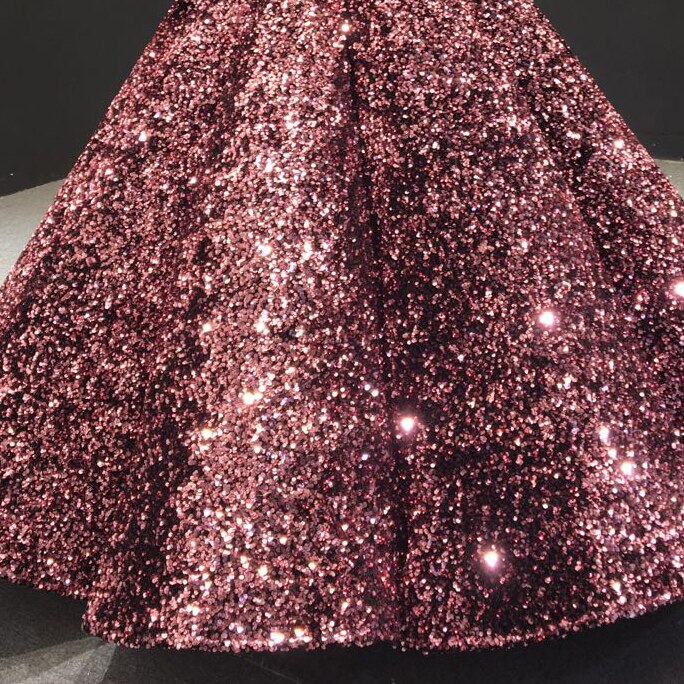 On Sale no return no refundSale Dubai Luxury Sequins Sparkle Sexy Evening Dresses 2025 Sweetheart A-Line With Train Evening Gowns Serene Hill LA70273 - SERENE HILL