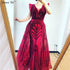 Dubai Navy Blue Deep-V Sexy Evening Dresses 2025 Sleeveless Crystal Luxury Mermaid Evening Gowns Design Serene Hill LA70198 - SERENE HILL