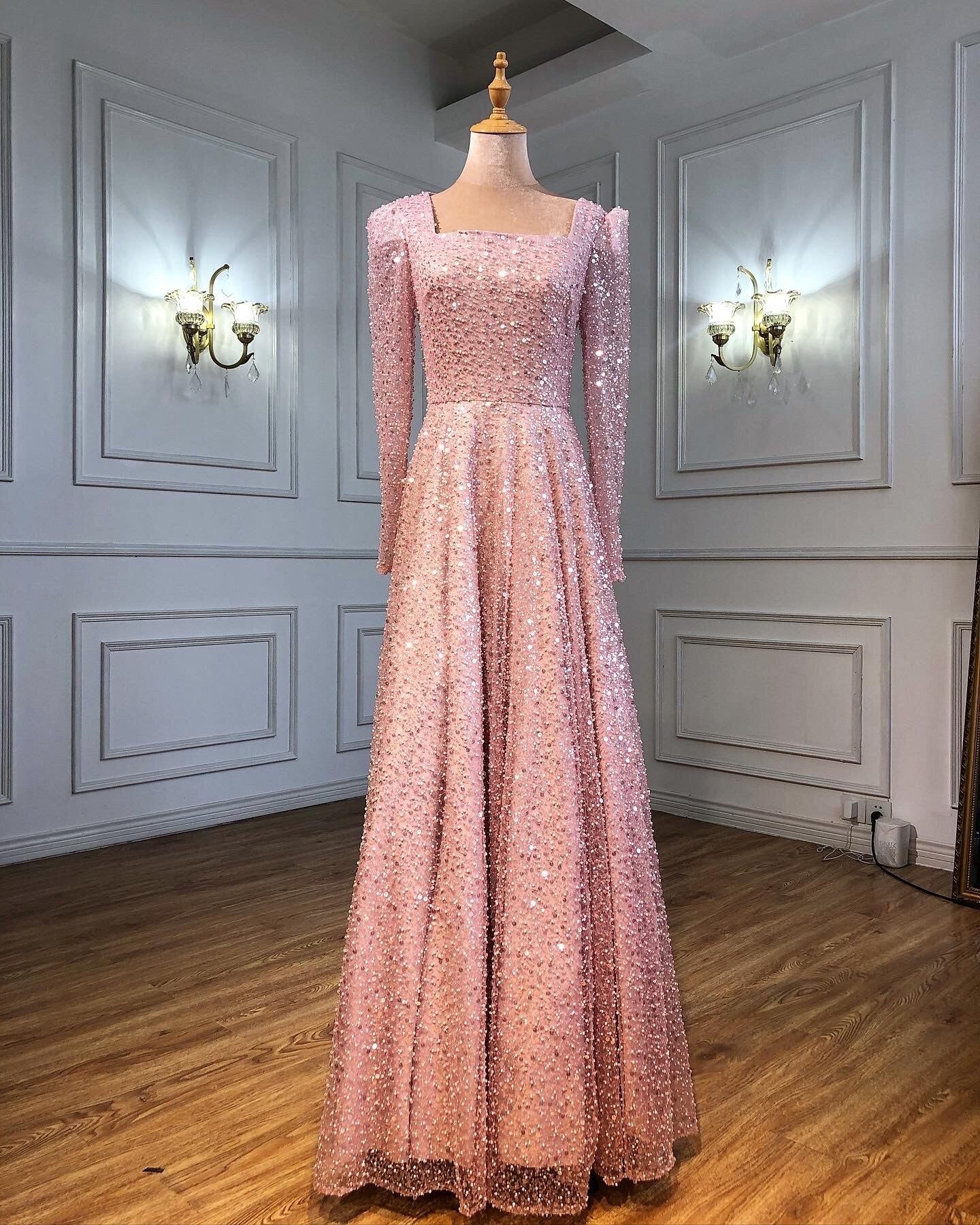 Dubai White A-Line Sexy Luxury Evening Dresses 2025 Beading Long Sleeve Sexy Formal Dress Serene Hill LA70271 - SERENE HILL